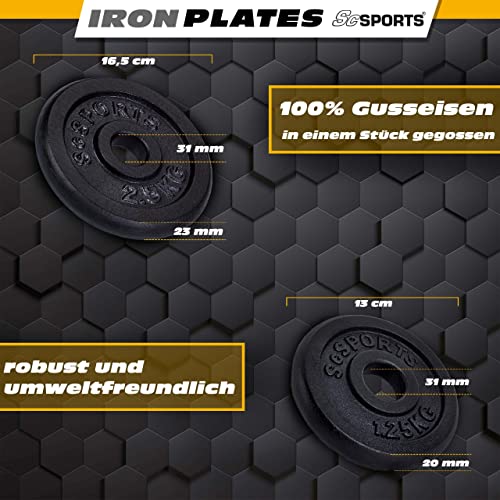 ScSPORTS Hantelset Guss Set - 3