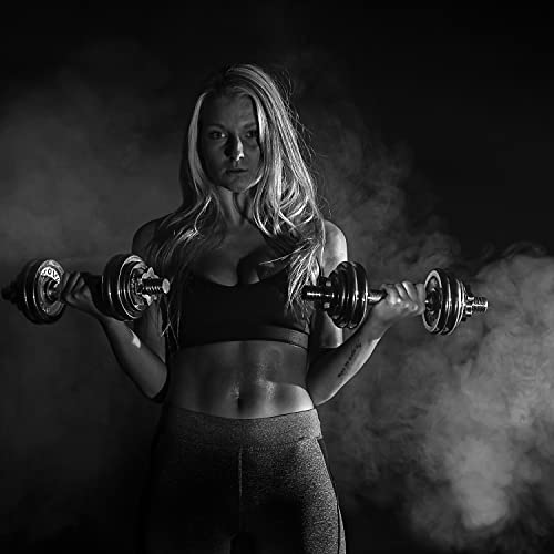 MOVIT® Chrom Gusseisen Kurzhantel Set - 4