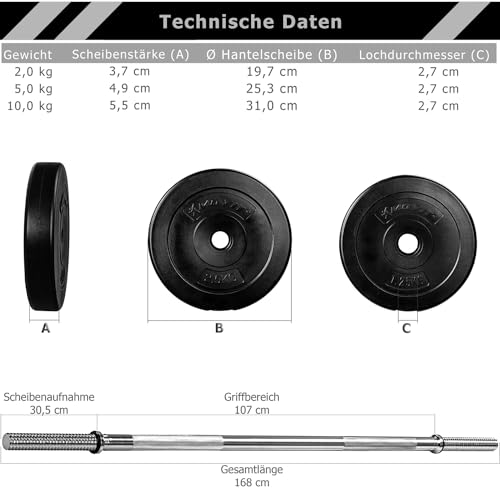 MOVIT® Langhantel Set 60,5 kg - 4