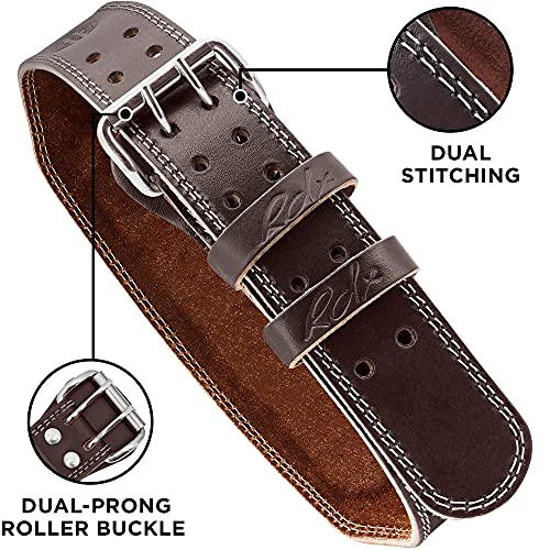 RDX 4″ Rindsleder Fitness Gewichthebergürtel - 3