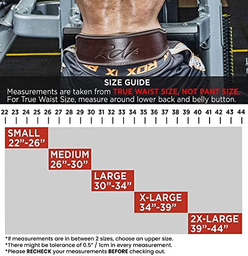 RDX 4″ Rindsleder Fitness Gewichthebergürtel - 6