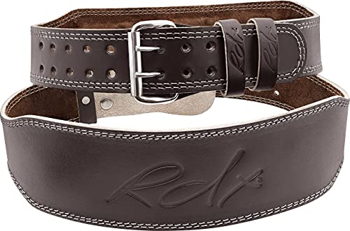 RDX 4″ Rindsleder Fitness Gewichthebergürtel - 9