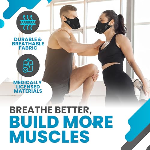 Elevation Training Mask Trainingshilfe Mas 2.0, schwarz, 70 – 110kg, 50-0151 - 6