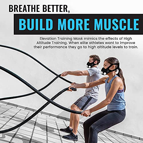 Elevation Training Mask Trainingshilfe Mas 2.0, schwarz, 70 – 110kg, 50-0151 - 7