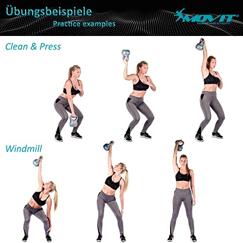 MOVIT® Profi Kettlebell aus Gusseisen mit Vinylbeschichtung - 4