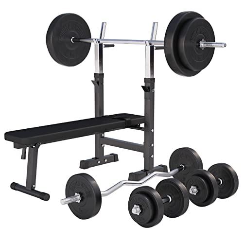 【ᐅᐅ】Gorilla Sports Hantelbank mit 100KG Fitnessgeräte für Zuhause