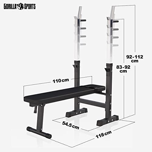 Gorilla Sports Hantelbank mit 100KG - 3
