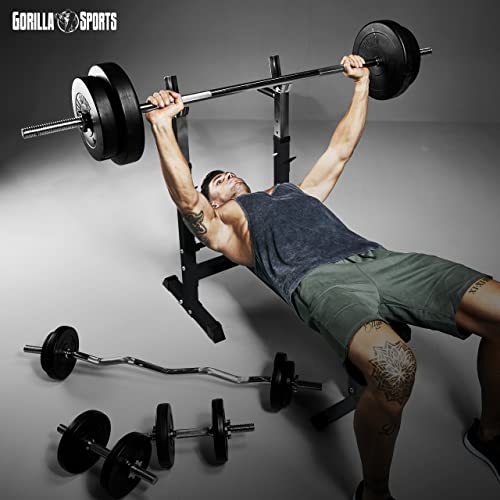Gorilla Sports Hantelbank mit 100KG - 9