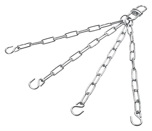 Profi Canvas Boxsack schwarz 100 x 30cm gefüllt – mit Heavy Duty Vierpunkt-Stahlkette - 6