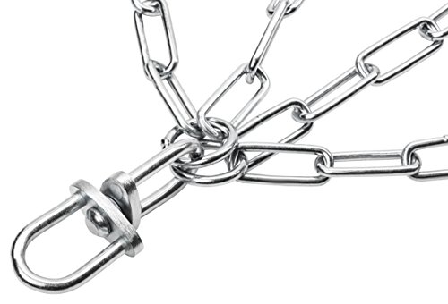 Profi Canvas Boxsack schwarz 100 x 30cm gefüllt – mit Heavy Duty Vierpunkt-Stahlkette - 7