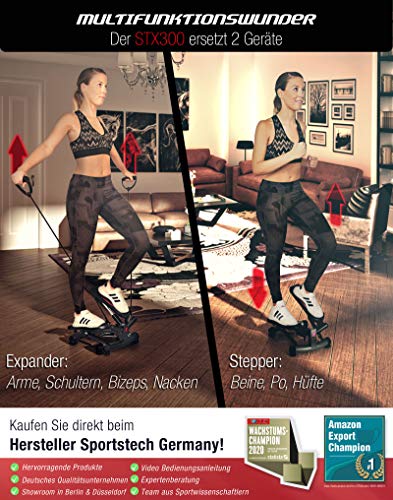 Sportstech 2in1 Twister Stepper mit Power Ropes – STX300 Drehstepper & Sidestepper für Anfänger & Fortgeschrittene - 3