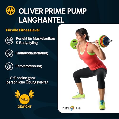 Oliver Prime Pump Langhantel Set 16 kg Hanteln Set - 2