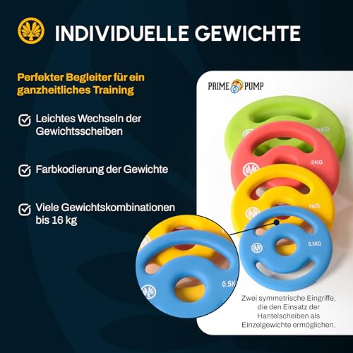 Oliver Prime Pump Langhantel Set 16 kg Hanteln Set - 5