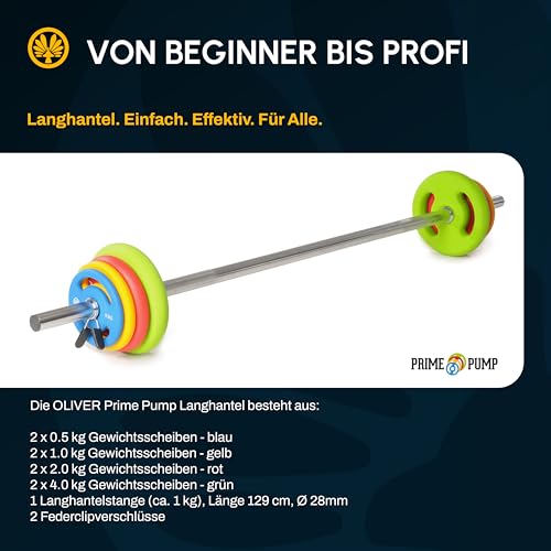 Oliver Prime Pump Langhantel Set 16 kg Hanteln Set - 6
