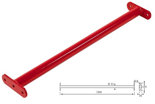 Gartenpirat Reckstange 125 cm rot für Turnreck öffentlich - 2