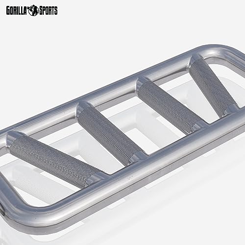 GORILLA SPORTS Trizeps-Stange Diagonal aus Chrom Trizeps-Trainer mit Sternverschlüssen - 5