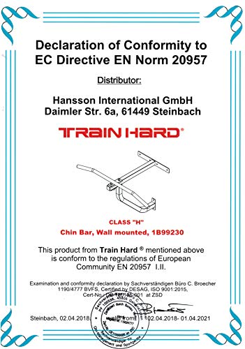 TrainHard Boxsack Wandhalterung mit Klimmzugstange - 4