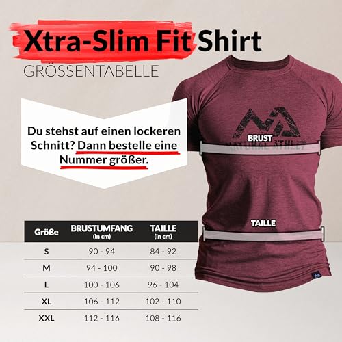 Herren Fitness T-Shirt meliert – Natural Athlet - 4