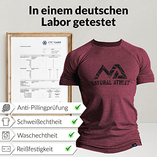 Herren Fitness T-Shirt meliert – Natural Athlet - 5