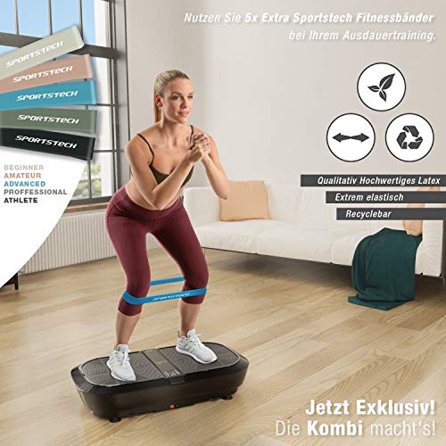 Sportstech Profi Vibrationsplatte VP300 mit 3D Wipp Vibrations Technologie - 5