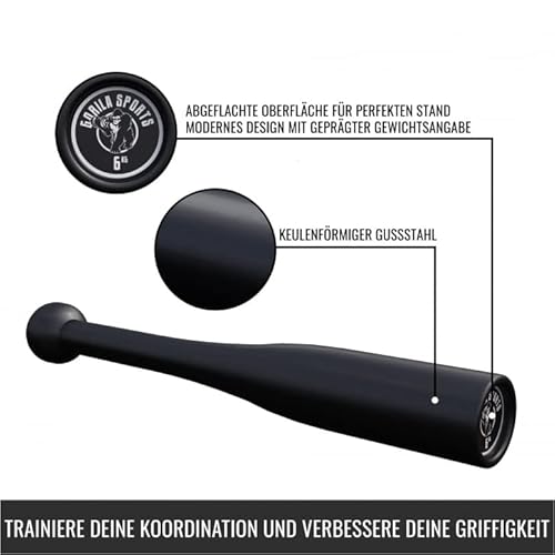 GORILLA SPORTS Indian Clubbells 2-20 KG - 6