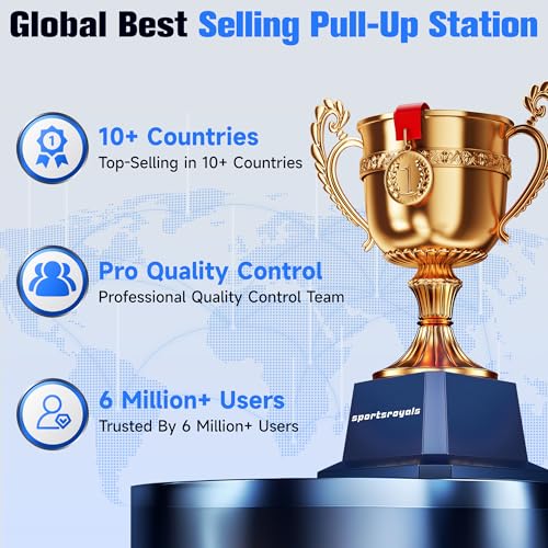 Sportsroyals Power Tower Dip Station Klimmzugstange für Krafttraining zu Hause, Fitnessstudio, 204KG. - 8