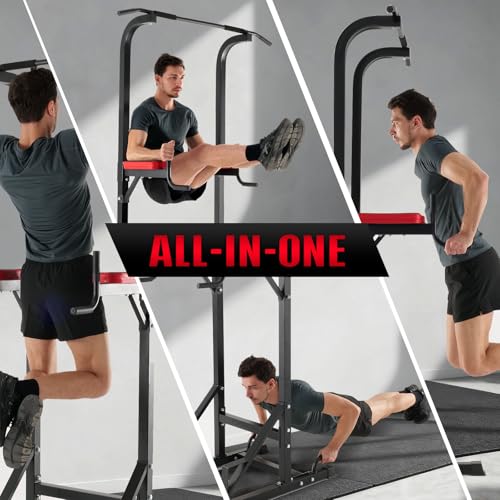 ISE Kraftturm Power Town Multifunktions Kraftstation Klimmzugstation Liegestützgriffe Dip-Station - 2