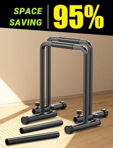 Yoleo Verstellbare Dip Barren – 500 kg Dip-Station, tragbar, funktional, Fitness-Bar mit Sicherheitsanschluss, robuster Dip-Ständer, Body-Presse, Paralleten-Übungs-Bar für Calisthenics - 5