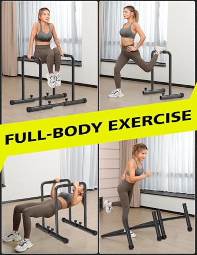 Dripex Verstellbare Dip Barren – 500 kg Dip-Station, tragbar und funktional dip stange, Fitness-Bar mit Sicherheitsanschluss, robuster Dip-Ständer, Paralleten-Übungs-Bar für Calisthenics - 5