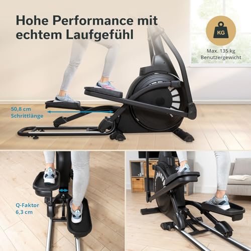 Skandika Crosstrainer Carbon P23 | Ellipsentrainer für Zuhause, klappbar - 2