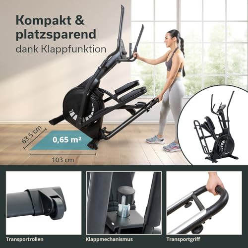 Skandika Crosstrainer Carbon P23 | Ellipsentrainer für Zuhause, klappbar - 3