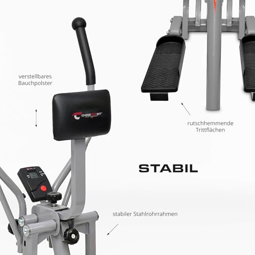Christopeit Sport Walker Silber – klappbarer Ellipsentrainer – Crosstrainer bis 100kg Gewicht – Stepper mit LCD-Display - 5