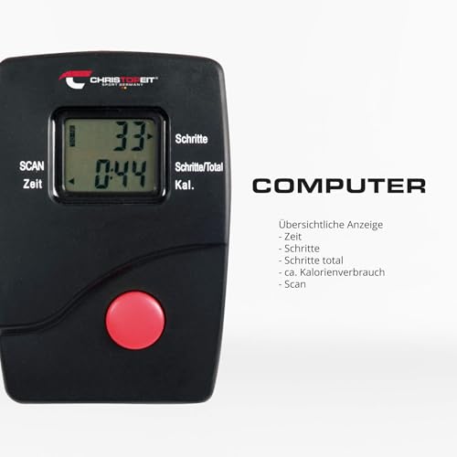 Christopeit Sport Walker Silber – klappbarer Ellipsentrainer – Crosstrainer bis 100kg Gewicht – Stepper mit LCD-Display - 6
