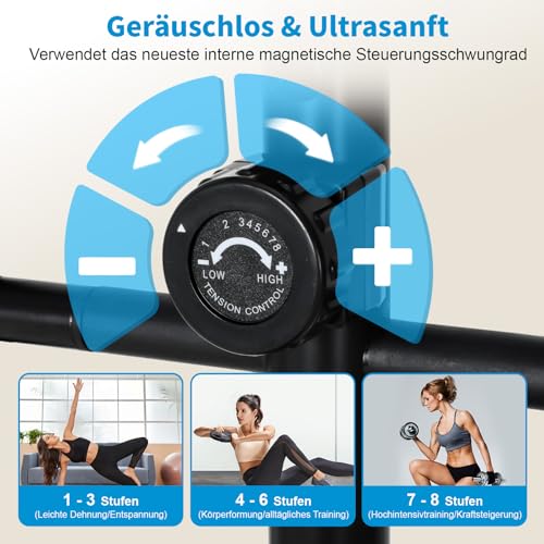 ISE Crosstrainer für Zuhause Home Ellipsentrainer mit 28 cm Schrittlänge, Ellipsentrainer mit 8 Stufen - 3
