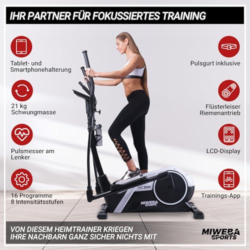 Miweba Sports Profi Crosstrainer MC300 Stepper – Mit App Steuerung - 2
