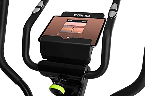 Zipro Dunk Magnetischer Crosstrainer für Zuhause iConsole+ bis zu 150 kg - 12-Stufen Widerstand Ellipsentrainer Heimtrainer mit Computer misst Puls Kalorien Distanz Schnelligkeit - in Grau - 12