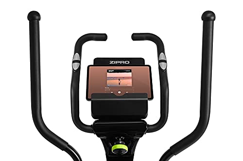 Zipro Dunk Magnetischer Crosstrainer für Zuhause iConsole+ bis zu 150 kg - 12-Stufen Widerstand Ellipsentrainer Heimtrainer mit Computer misst Puls Kalorien Distanz Schnelligkeit - in Grau - 13