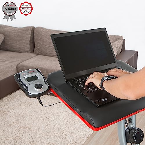 Ultrasport F-Bike Work, Heimtrainer mit Workstation, Heimgerät, Fitnessbike mit Konsole und Pulssensor am Lenker, faltbar, max. Benutzergewicht: bis 100 kg, Silber / Schwarz - 7
