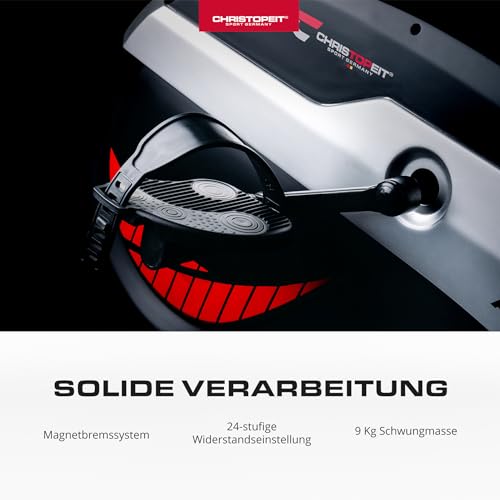 Christopeit Sport Ergometer Heimtrainer AX 3000 - Ellipsentrainer - 24-Stufig, 8kg Magnet-Bremssystem, bis 150kg Gewicht - 4