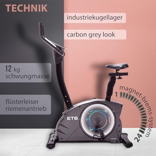 Christopeit Sport Ergometer Heimtrainer ET 6 new 24-Stufig, bis 150kg Gewicht, 12kg Magnet-Bremssystem, LCD-Display - 2