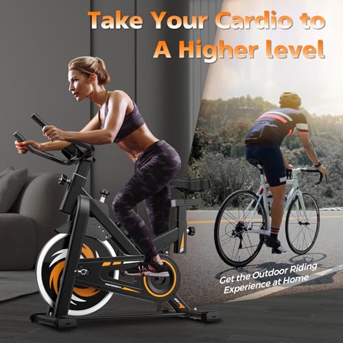 Decorcn Ergometer Heimtrainer Fahrrad - Magnetischer Widerstand Fitnessbike, Stille Stationäre Spinning Bike Indoor, LCD-Monitor, Pulsmesser iPad-Halterung, Hometrainer 150 kg Belastbar - 6