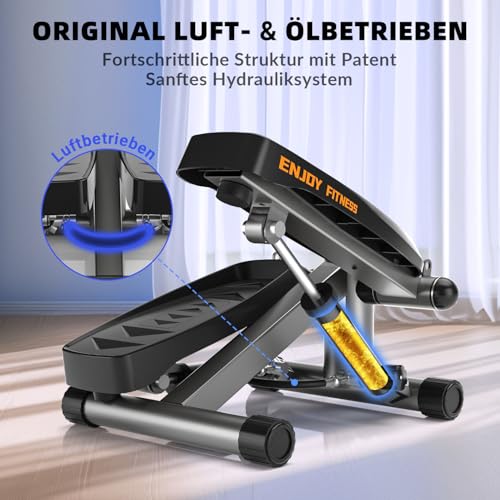 vannect 2 in 1 Mini Stepper für Zuhause mit Power Ropes, Up-Down Swing Stepper mit Smart-Display, Hometrainer Stepper für Anfänger & Fortgeschrittene, Bis zu 150 KG - 3