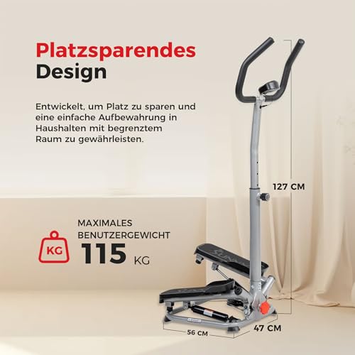 Sunny Health & Fitness Smart Twist Stair Stepper mit Lenker - 5