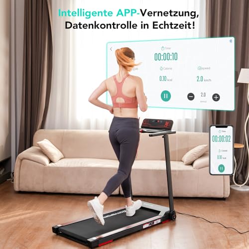 CITYSPORTS Elektrisches Laufband,Klappbares Laufband für Zuhause bis 12 km/h - 6