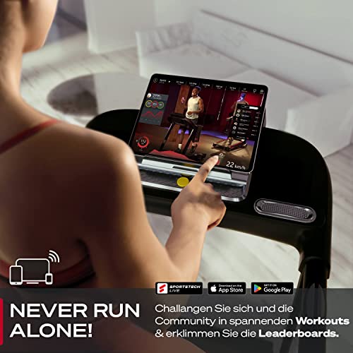 Sportstech F10 Klappbar Laufband für Zuhause - Deutsches Qualitätsunternehmen | App-Funktion + Schmierfunktion + 13 Programme | 2,5 PS Geschwindigkeit bis zu 10 km/h | Steigung 120 kg Max - 3