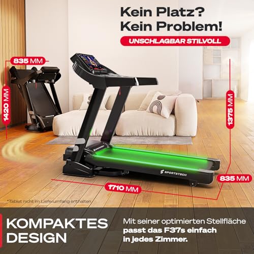Sportstech F37s Profi Laufband Deutsche Qualitätsmarke- Selbstschmiersystem - 5