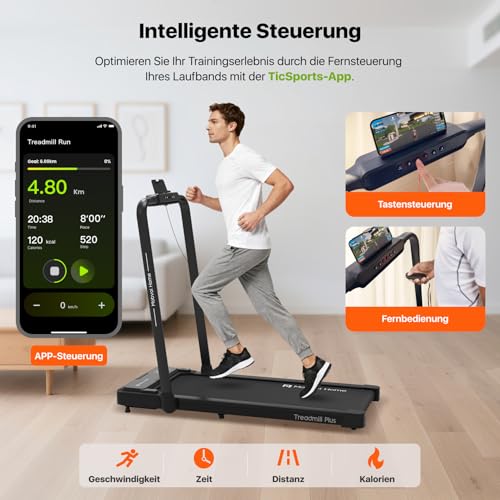 Mobvoi Home Laufband Plus 3-in-1, klappbares Laufband, 2,5 PS - 3