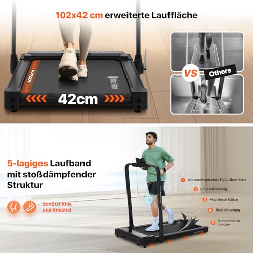 Mobvoi Home Laufband Plus 3-in-1, klappbares Laufband, 2,5 PS - 6
