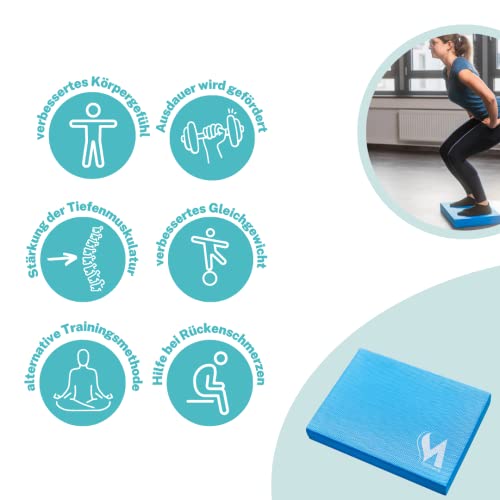 MARTneck® Balance Pad XL + kostenlose App - Sportwissenschaftlich empfohlen - Balance und Ganzkörpertraining - Steigert Kraft, Koordination & Gleichgewicht - Vom bekannten Orthopäden mitenwickelt - 4