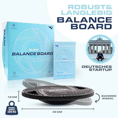 ELANI Rutschfestes Balance-Board für Erwachsene bis 150kg für Physiotherapie - 5
